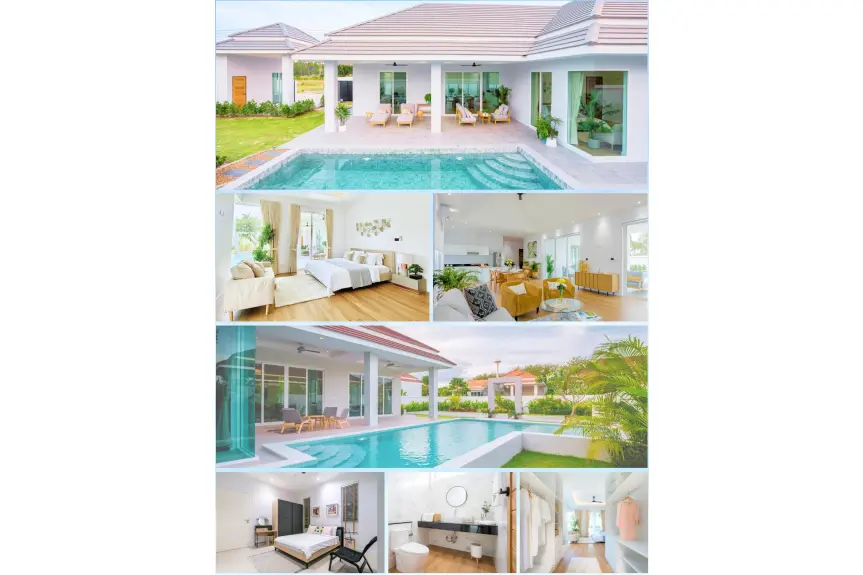 Prachuap Khiri Khan, Hua Hin, Riverside, Piękna Willa z basenem w Tajlandii 264 m2 TYP C